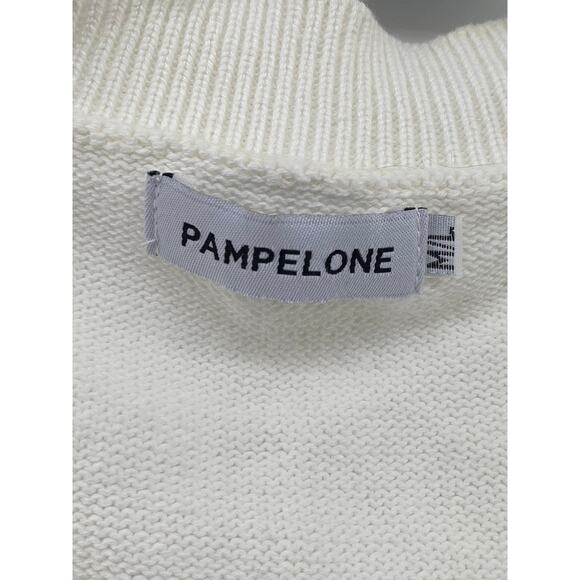 PAMPELONE Women's White Solid Knit V-Neck Sleeveless Sweater Vest SZ M/L - Picture 7 of 9